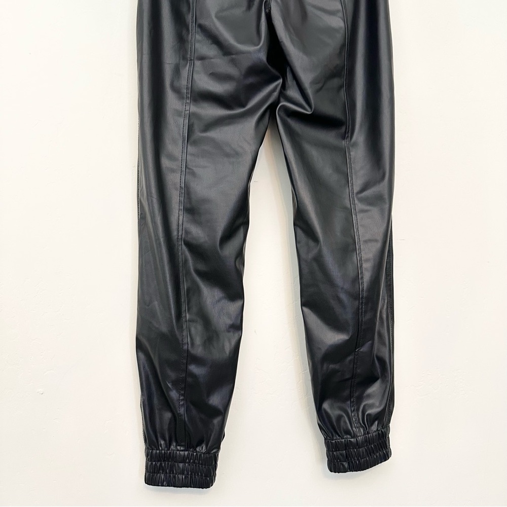 Derek Lam 10 Crosby Faux Leather Jogger Pants Black - Picture 8 of 12